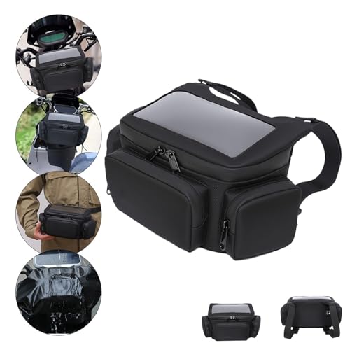 Bolsa frontal impermeable y táctil para manillar de moto BMW 3