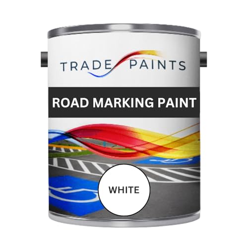 Image of Trade Paints Heavy Duty Road Line Car Park Marking Paint (5 Litre, White)