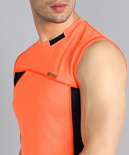 Image of Mens Sleeveless Sando Round Neck Running Tshirt for Workout Running