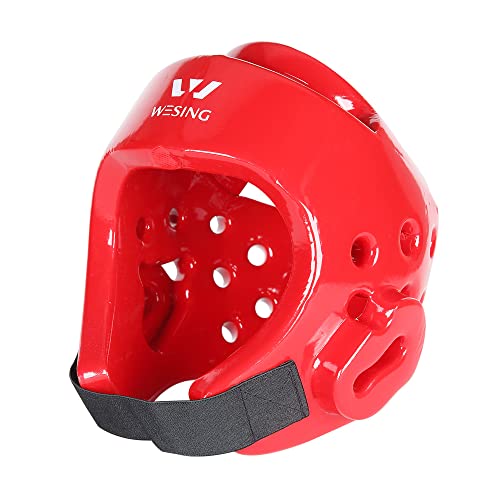 Wesing Taekwondo Headgear Head Gear for Adults Kids Taekwondo Training Gear Men Women Taekwondo Training Headgear Men Women (M, Red)