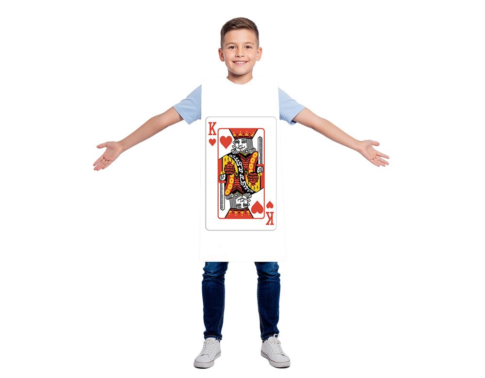 TABARDO! Playing Card Costume for Kids and Toddlers, Fancy Dress Outfit (Small, K Of Hearts)