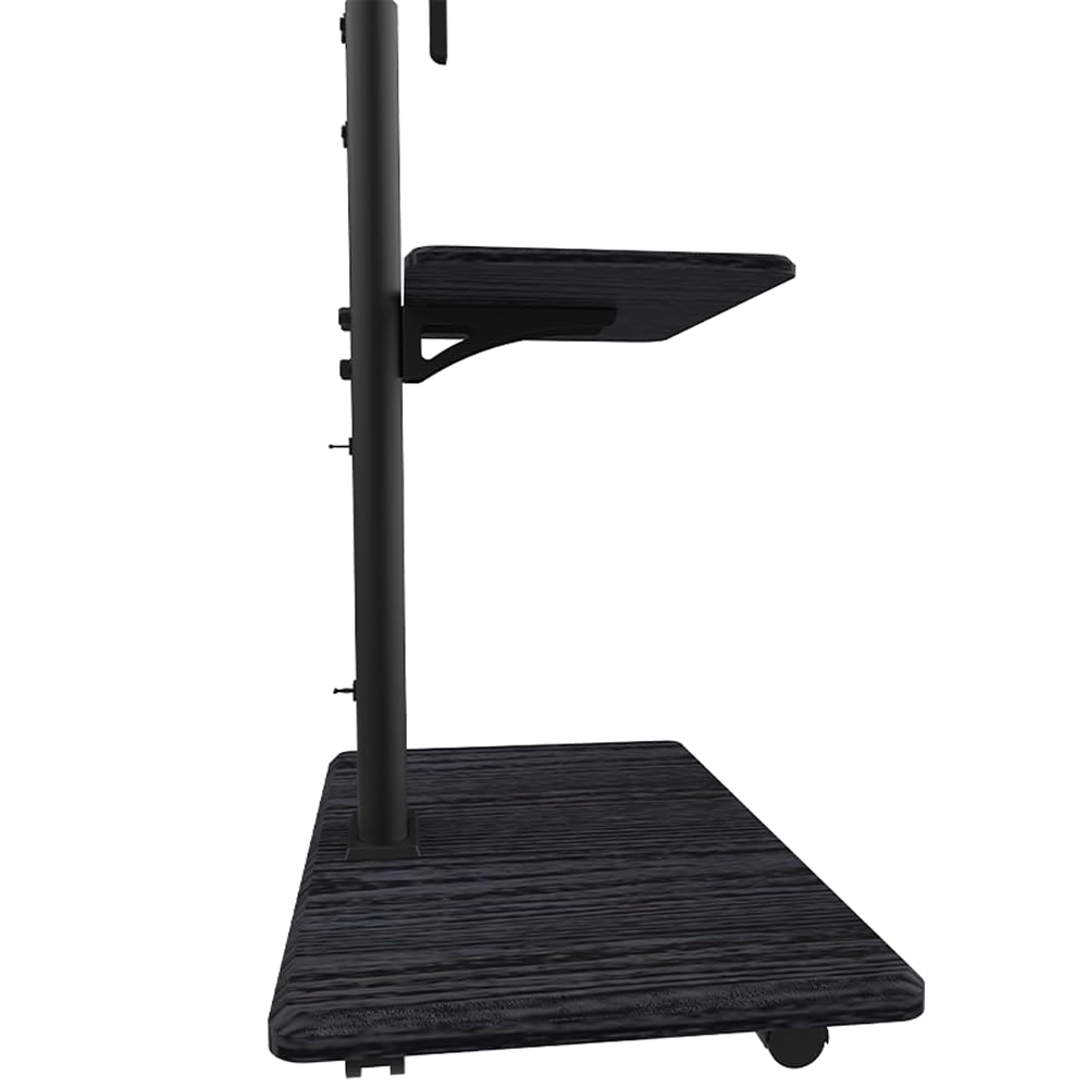 Delphos mobiler TV Ständer mit Ablage, TV ca. 32-70 Zoll / 45 kg, viele VESA-Größen, Höhe variabel montierbar bis ca. 130 cm, schwarz, TV-Standfuss, XTR-FS4010
