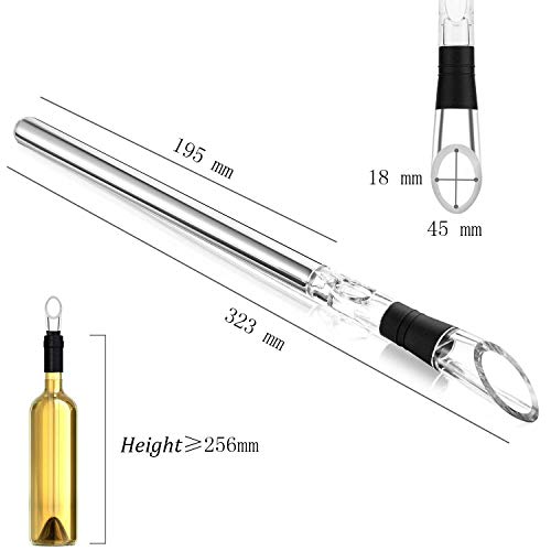 New Pacific Youyah Youyah Wine Chiller Stick 3-In-1 Stainless Steel Wine Bottle Cooler Stick,Rapid Iceless Wine Chilling Rod With Aerator And Pourer,Wine Gift thumb #7