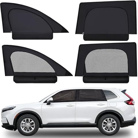 XCBYT 2023-2024 Honda CRV Sunshade Dual Purpose Car Window Covers with Breathable Mesh Insulate Heat 99% Sun UV Blackout Keeps Cool Privacy Curtains for Breastfeeding, Napping, Dressing, Camping Cover