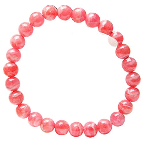 Bracelet rhodochrosite rose 8mm pour harmoniser vos tenues de bureau chic