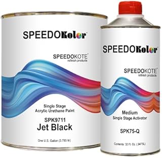 High Gloss Jet Black 2K Acrylic Urethane, 4:1 Gallon Medium Kit, SPK9711/SPK75