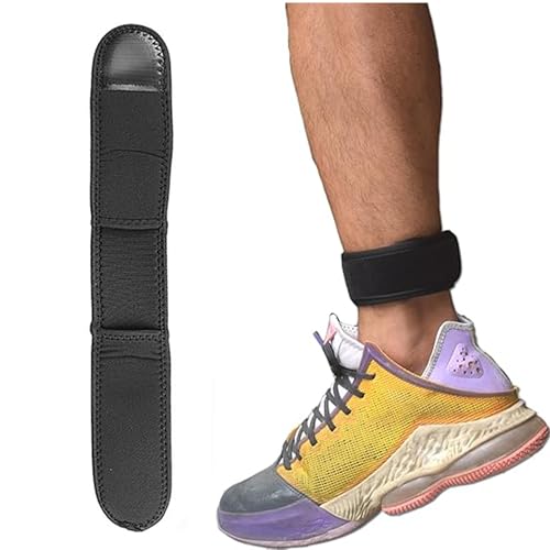 QIUMING Knöchelband Verstellbar Sportarmband Schrittzähler Riemen mit Klettverschluss kompatibel Schrittzähler verstellbar geeignet Laufen Joggen Spazierengehen Wandern Training (schwarz 40cm)
