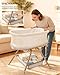 3 in 1 Baby Bassinet, Rocking Bedside Bassinet for Baby with Mesh Design & Soft Mattress, Bassinet Bedside Sleeper for Newborn Infant，Portable Nest with Storage Basket, Easy Assemble & Folding Beige