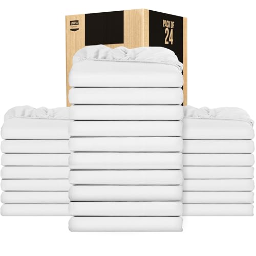 Utopia Bedding Twin Fitted Sheet 24 Pack