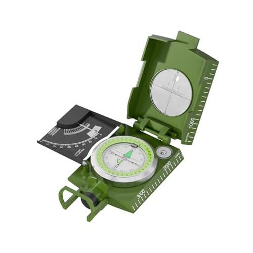 Precision Professional Military Compass, Map Operation, Scale, Ranging, Waterproof and Wear-Resistant, Suitable for Geological Exploration, Field Hunting, Outdoor Travelling.