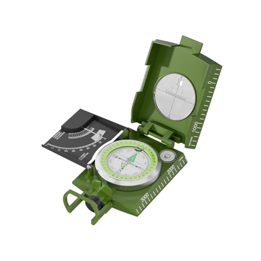 Queuerpt Kompass, Militär Marschkompass kann die Neigung der Straße oder Hang, Karte Betrieb, Skala, geeignet für geologische Erkundung, Outdoor-Reisen zu messen.
