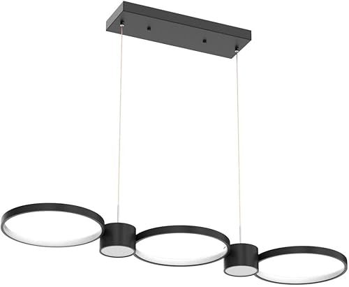 Miniatura 4 de Lámpara de araña LED moderna regulable de 54 W con control remoto, moderna lámpara colgante LED sobre mesa de cocina, luz de techo colgante de 3000