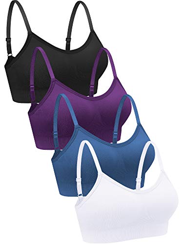 Image of Geyoga Neck Bralettes Wireless Cami Bra Tank Top Sports Bra for Women Girls