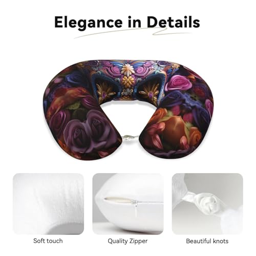 Oreiller de voyage confort mousse mémoire de forme coussin cervical crânes