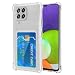 Tothedu Case for Galaxy A22 4G Cases/Galaxy M32 SM-A225F Clear Card Case, Slim Soft Transparent Wallet Cover with Card Holder Slot Phone Cover for Samsung Galaxy A22 Crystal Clear