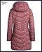 Reebok Womens Puffer Jacket - Lightweight Packable Long Length Quilted Puffer Winter Coat for Women (Also in Plus Size 1X-3X), Size 2X, Dark Dusty Rose