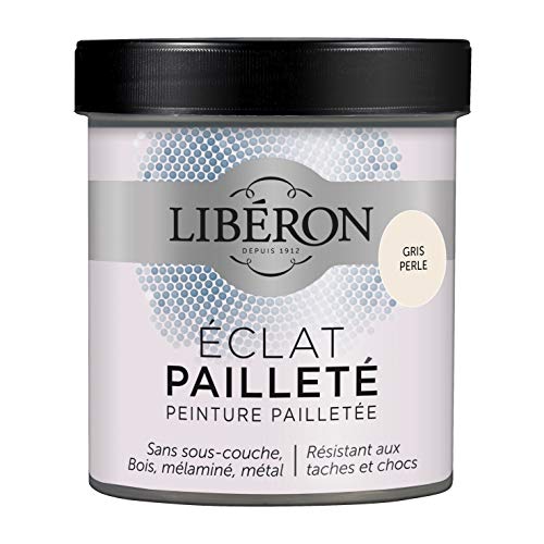 LIBERON Peinture décorative L'éclat Pailleté, Gris Perle, 500 ML