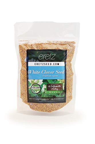 White Clover Seed by Eretz (8oz) - Choose Size! Premium Willamette Valley, Oregon Grown Non-GMO Seeds, No Coatings, No Fillers, Pure 1 Seed.