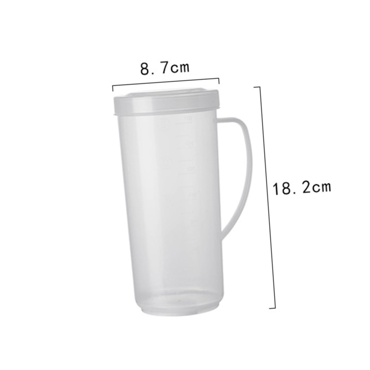 PRETYZOOM 6 Pz tazza gelatto contenitore graduato caffe adorn contenitore con coperchio bicchieri graduati contenitori brocche di latte brocca per la colazione plastica bianca Riutilizzabile