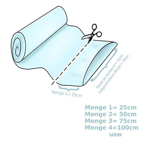 Bündchenstoff Lio Ringelbündchen Schlauchware rot/weiß 25cm x 35/70cm