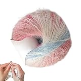Strickgarn – weiche Faser, Premium-Bastelgarn, glatte, freie Textur mit lebendigen bunten Mischungen, Häkelmaterial für Pullover, Schals, Decken, Hobby-Projekte