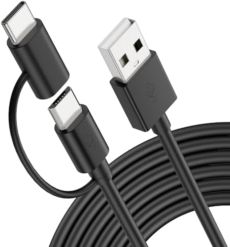 2in1 Micro to USB C Tablet Charger Cable Replacement for Amazon Kindle Fire