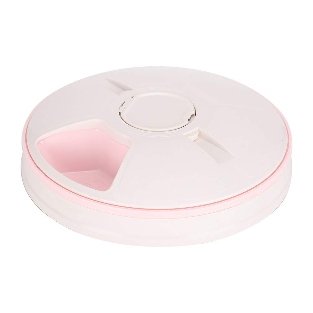 Alimentatore Automatico per Animali Domestici, Dispenser Programmabile con Timer per 6 Pasti con 4 Pulsanti Funzione, Display a LED, Grande capacità di 450 g per Cani
