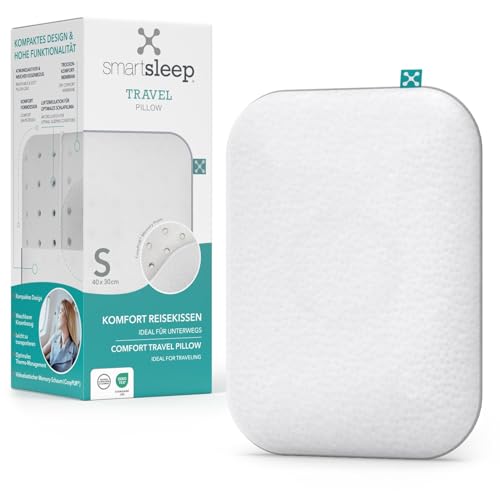 smartsleep® REISEKISSEN I smart TRAVEL Pillow I Nackenkissen aus Memory-Schaum |...