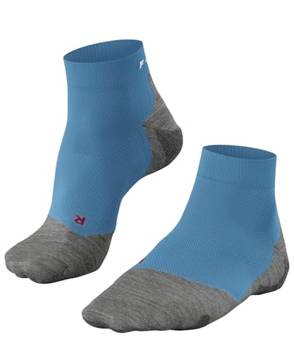 FALKE RU5 Race Short M Sso hilo funcional antiampollas 1 par, Calcetines para correr Hombre, Verde Turquoise 7922, 44-45