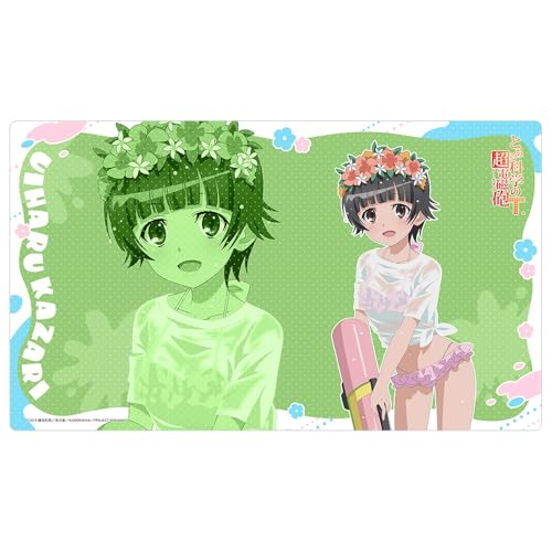 Ｋｅｙ－ｔｈ とある科学の超電磁砲Ｔ 描き下ろしラバーマット（初春飾利／水遊び） 横約60cm×縦約35cm×厚さ2mm ポリエステル