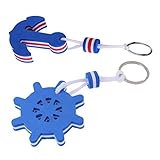 Fxzqgnh 2 Stück Schwimmender Schlüsselanhänger Als Kreativer Bootsanhänger Und Schlüsselkette Schwimmfähiger Schlüsselring mit Maritimer Optik für Den Urlaub, 2 STÜCKE Blau