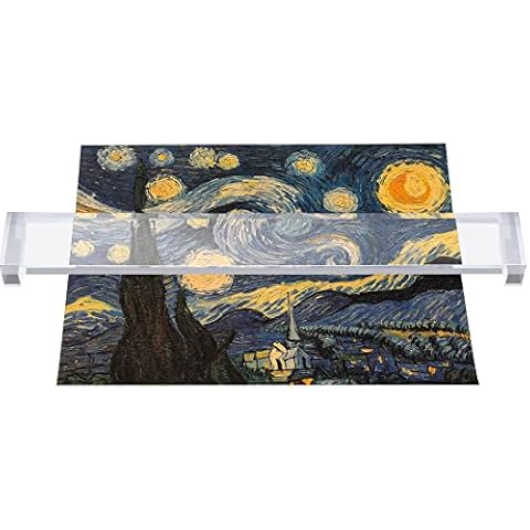 Artist Leaning Bridge Hand and Wrist Leaning Bridge Clear Acrylic Wrist Rest Transparent Drawing Bridge Tool Art Drawing Supplies for Steady Hand Painting Drawing Sketching(24 Inches) Cover