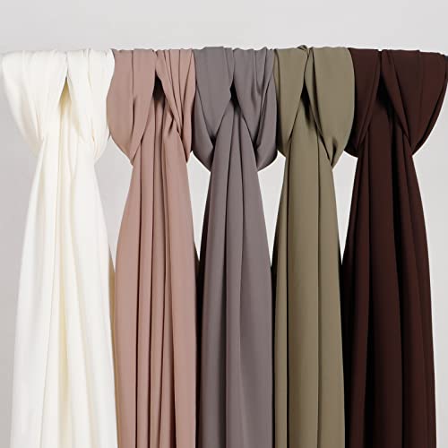 Image of NW 4 PCS Muslim Women Soft Premium Solid Chiffon Hijab Scarves Shawl Long Scarf Wrap Scarves with Gift Box