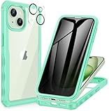 【Protecteur écran Anti Espion】Le protecteur d'écran Anti Espion intégré dans la coque est en verre trempé avec une dureté de 9H, Garder votre écran invisible aux autres.Ne vous inquiétez jamais si quelqu'un d'autre vous verra agir lorsque vous discuterez, effectuerez un paiement mobile ou gérerez des affaires privées