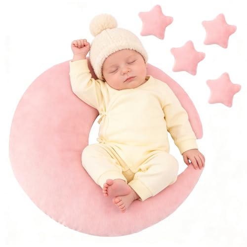MehelloFeather Newborn Photography Props 5Pcs Baby Moon Star Pillow Set