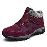  Ulogu Damen Warm Gefüttert Outdoor-Winter Wanderstiefel, Gr.-39 EU, Rot
