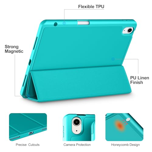 Image of Akkerds for iPad Air 11 Inch Case M4 /M3 /M2, Air 5th /4th Gen 10.9, Teal
