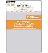 Amazon.com: Sleeve Kings Standard Card Sleeves – 110 Count, Clear 60 Micron  Thickness, XL Size (102 x 127 mm), Compatible with Imperial Assault & More  : Toys & Games