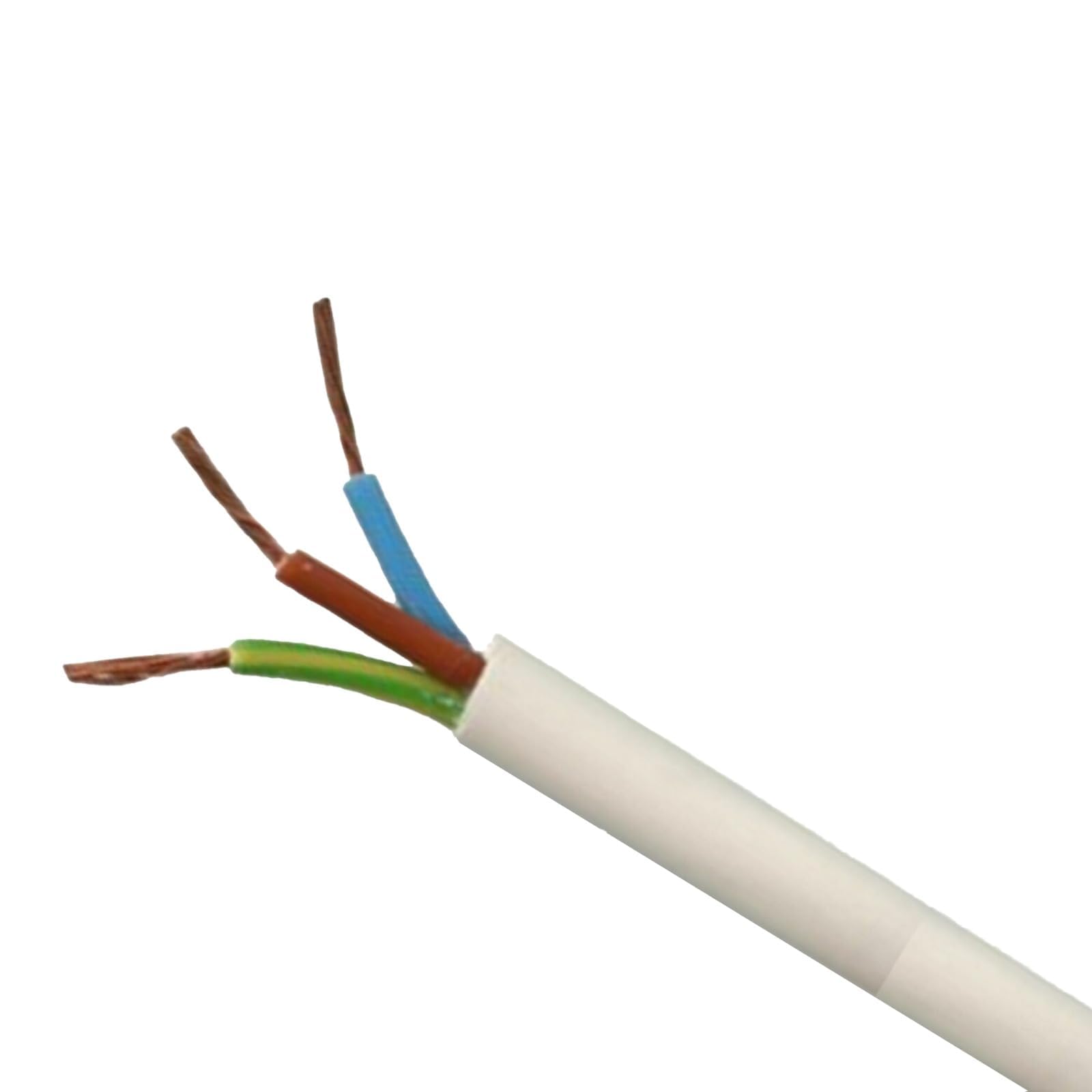 JAFSAL ONLINE 3 Core Flexible PVC, Mains Wire Cable, Electric Wiring, 3183Y Cable, Flexible Wiring, (5m, WHITE)
