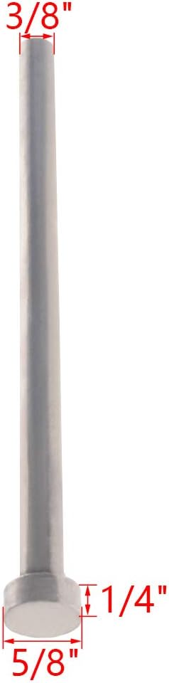 3/8" Dia Round Tip Steel Straight Ejector Pin Punch 6 inch Long Silver Gray 5Pcs,Aicosineg