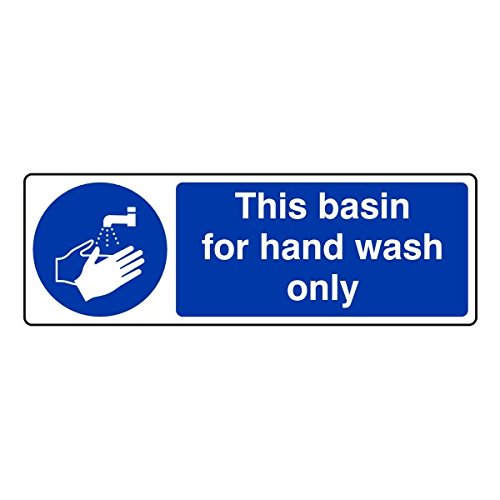 Lasting Impressions (Signs) Limited 300Mmx100mm This Basin For Hand Wash Only Catering Sign Rigid Plastic