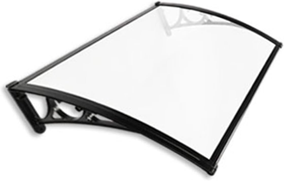 Door Window Awning,Outdoor Patio Canopy,Front Door Canopy Polycarbonate,Hollow Sheet for UV, Rain, Snow and Sunlight Protection,Waterproof Sun Shade,Customizable,Easy to Install(Clear,60x100c