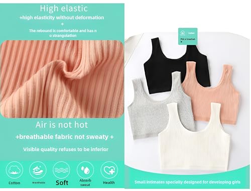 Training Bras for Girls Seamless Cami Bralettes Sports Vest/Girls Sports Bra 6-14 Years2