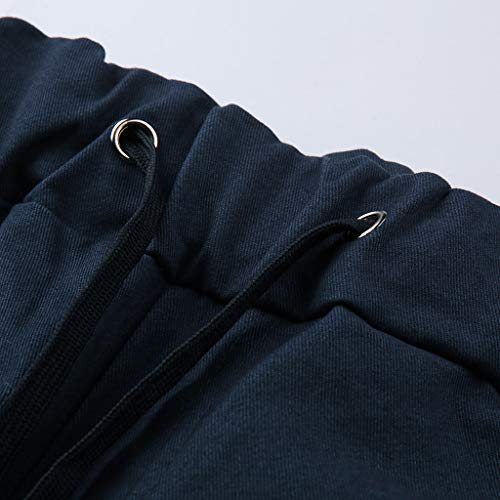 MYNKYLL Calça esportiva com cordão fashion bandagem cor solta calça de moletom casual masculina com