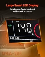 VEVOR MMA-Schweißgerät, 205A 2-in-1 MMA Lift TIG-Stabschweißgerät, IGBT-Inverter-Schweißgerät mit Digitalanzeige, Hot Start Arc Force Anti-Stick (Lift-Brenner nicht im Lieferumfang enthalten) – Ansicht 3