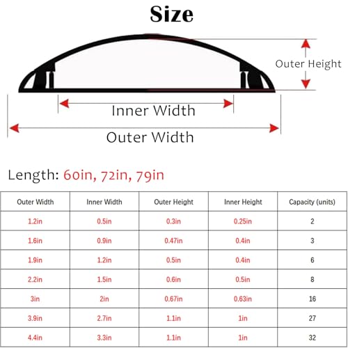 10 piezas de canaleta para cables pintable, canal metálico para esconder cables para taller o centro comercial, canaleta decorativa de aleación de aluminio para proteger cables (10 piezas, largo x ancho exterior 72 pulgadas x 1,2 pulgadas) miniatura 2