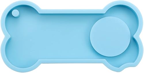 AGCFABS 1-2 unidadespaquete de colgantes de hueso de perro, molde de silicona con forma de pata de mascota, etiqueta colgante de foto de mascotas,