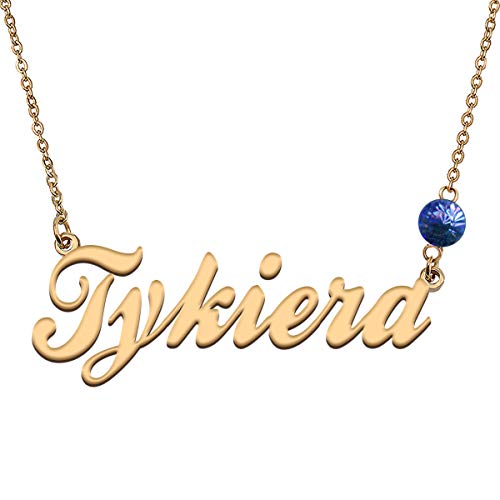 HUAN XUN Custom Choker Birthstone Tykiera Name Necklace Best