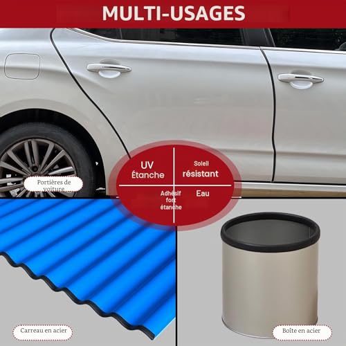Garniture de Bord en Caoutchouc, Protection de Bord de portière de Voiture Auto-adhésive, Protecteur de Bord Flexible en Forme de U pour Bord Tranchant de tôle, Taille 1 mm, Ajustement 0-2 mm, 3,1 m – vue 6