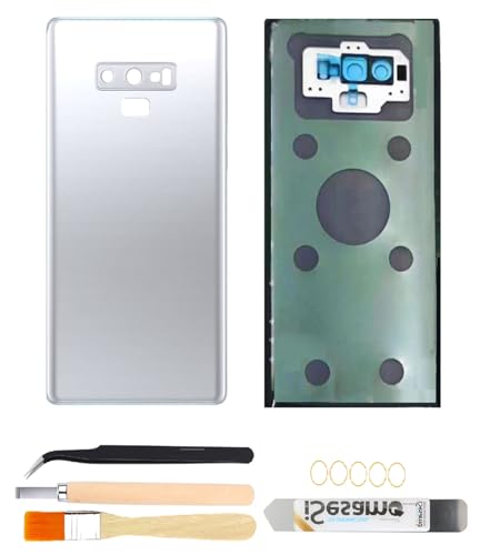 Image of Galaxy Note 9 Rear Back Cover Replacement with Pre-Installed Camera Lens+Tools+Pre-Adhesive for Samsung Galaxy Note 9 SM-N960 All Carriers (White)